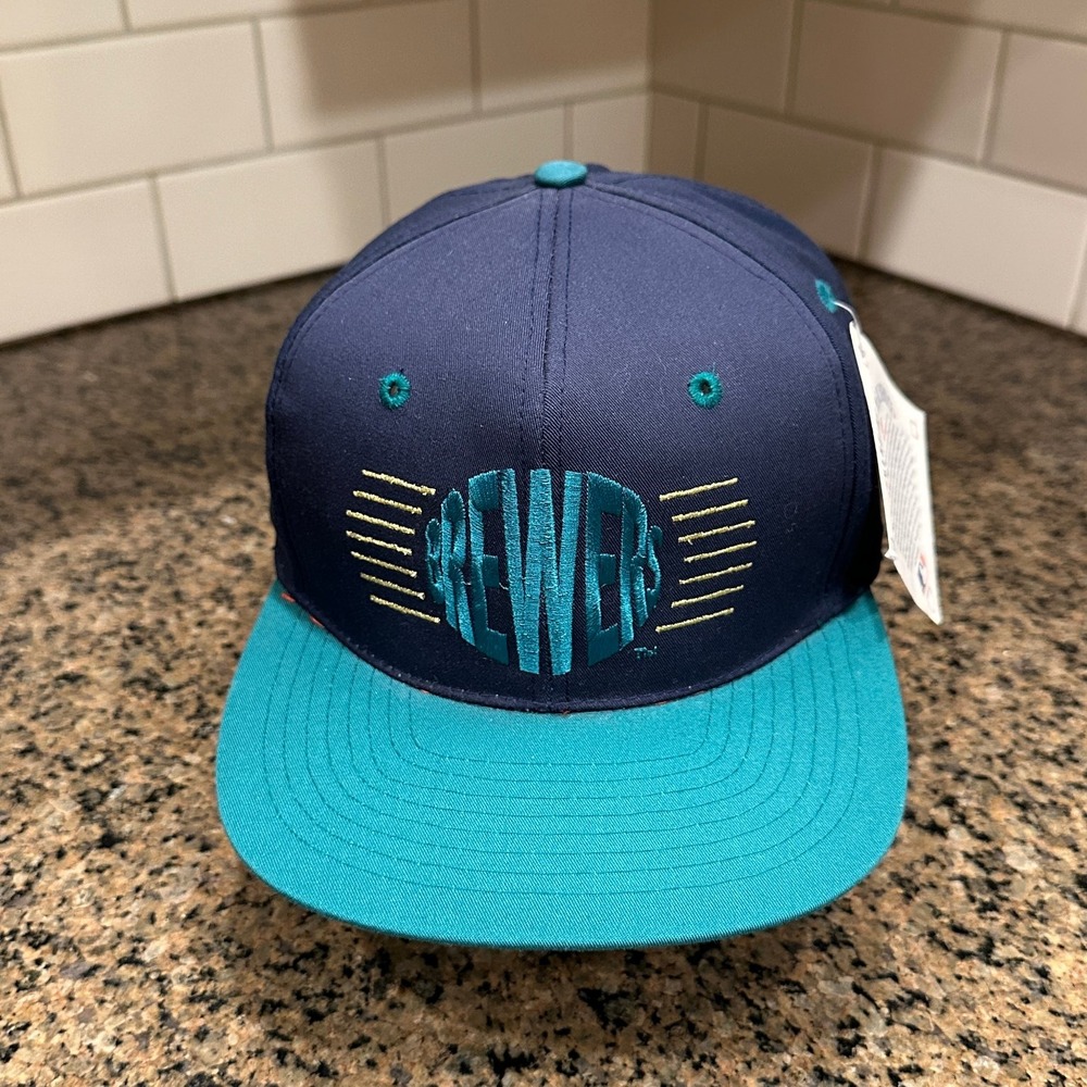 Vtg 90s Milwaukee Brewers Annco Snapback MLB Deadstock New